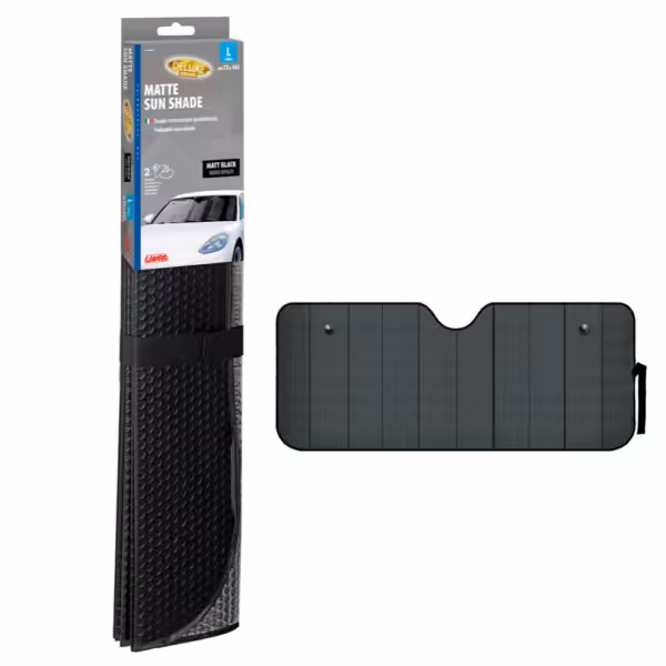 Pare-Soleil Ballon Double Couche Noir Mat 145x72cm