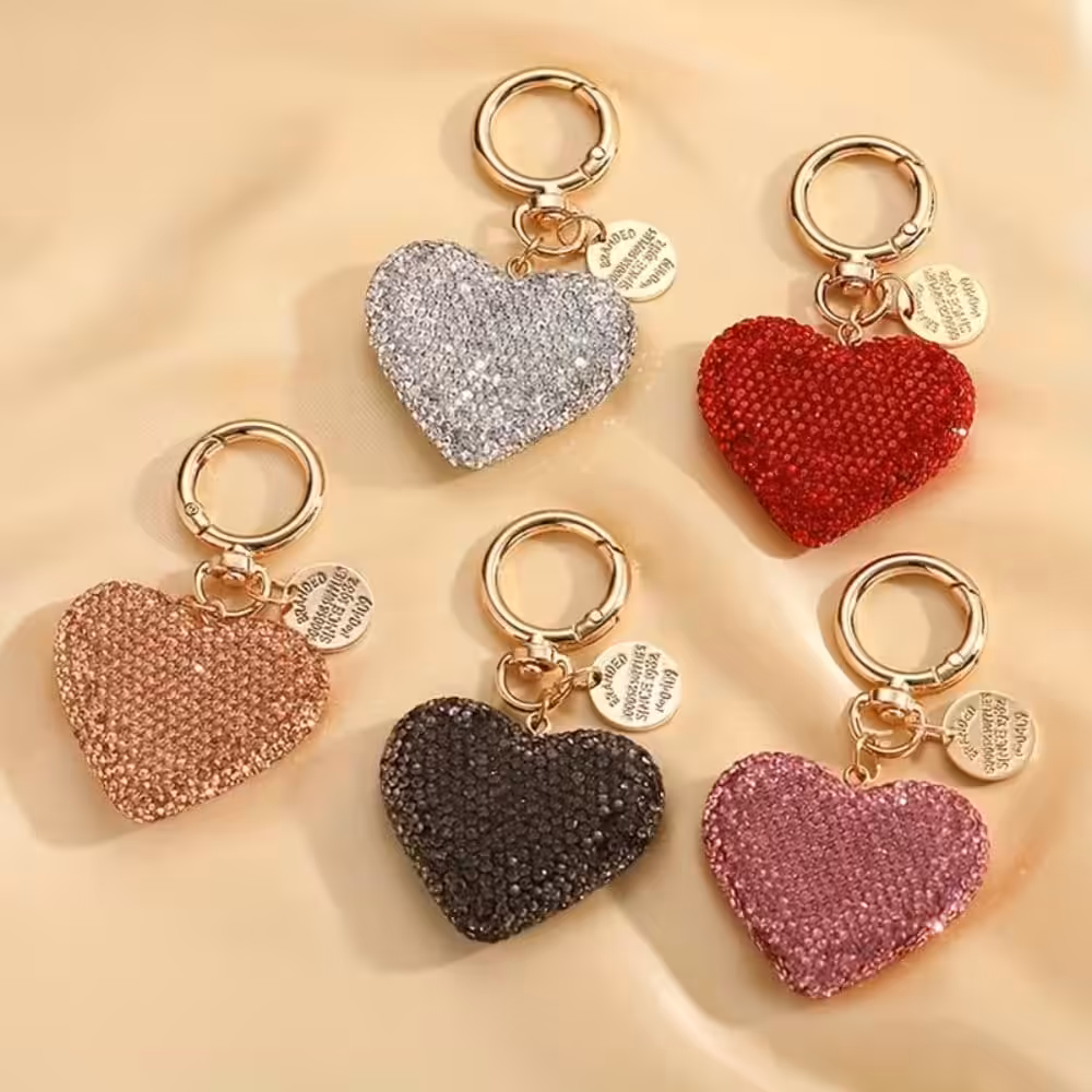 Porte-clés Coeur Strass cristal