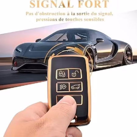 Étui de clé de voiture en TPU Compatible avec Range Rover