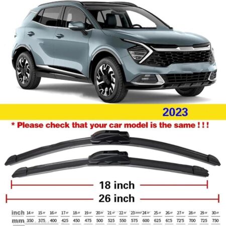 Balais D’essuie-Glace 2 Pièces Pour Kia  Sportage 2023 26″ + 18″
